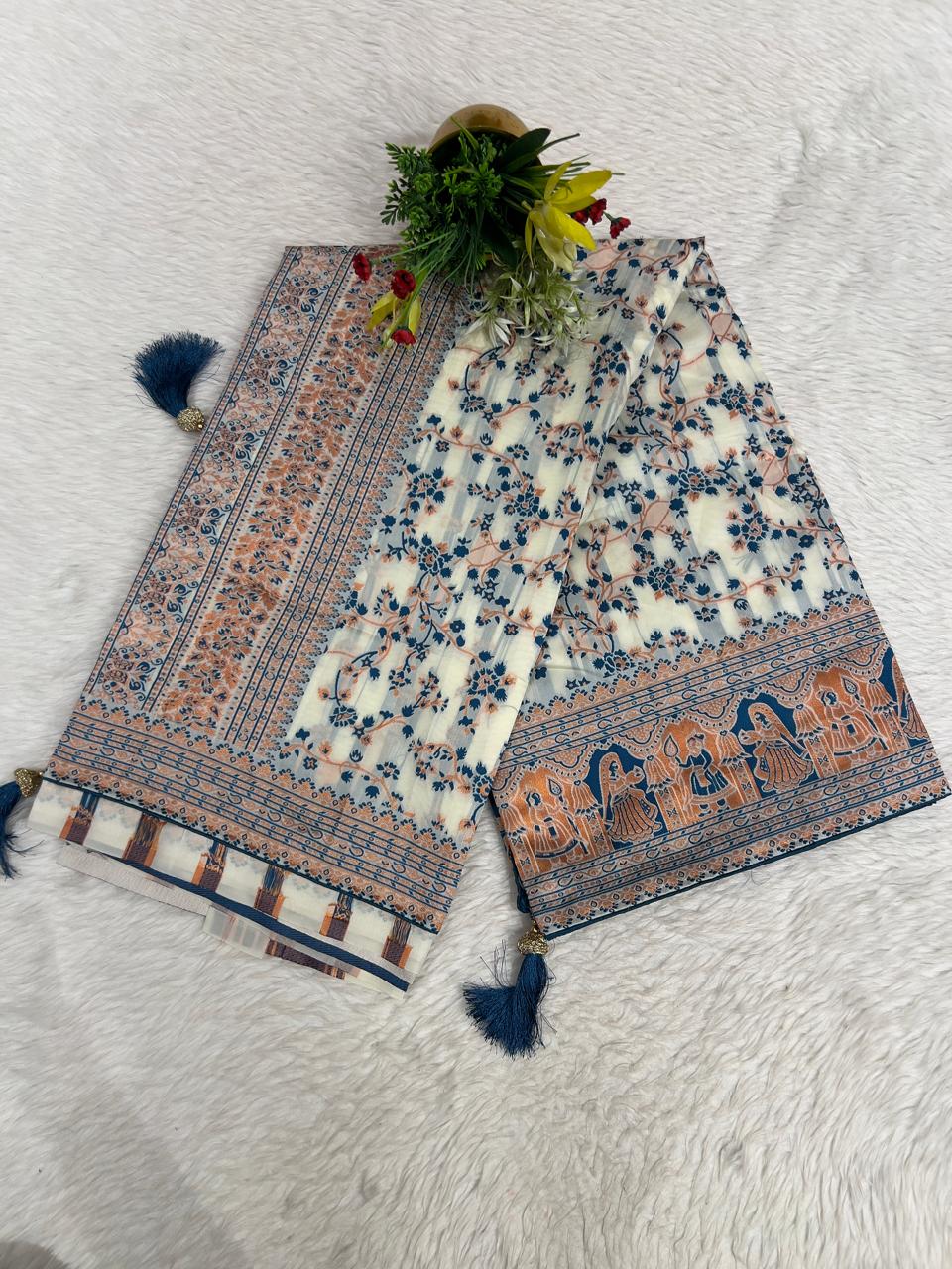πΈ Elegant Cotton Saree with Pashmina & Vadivela Work | Only βΉ1050! πͺβ¨