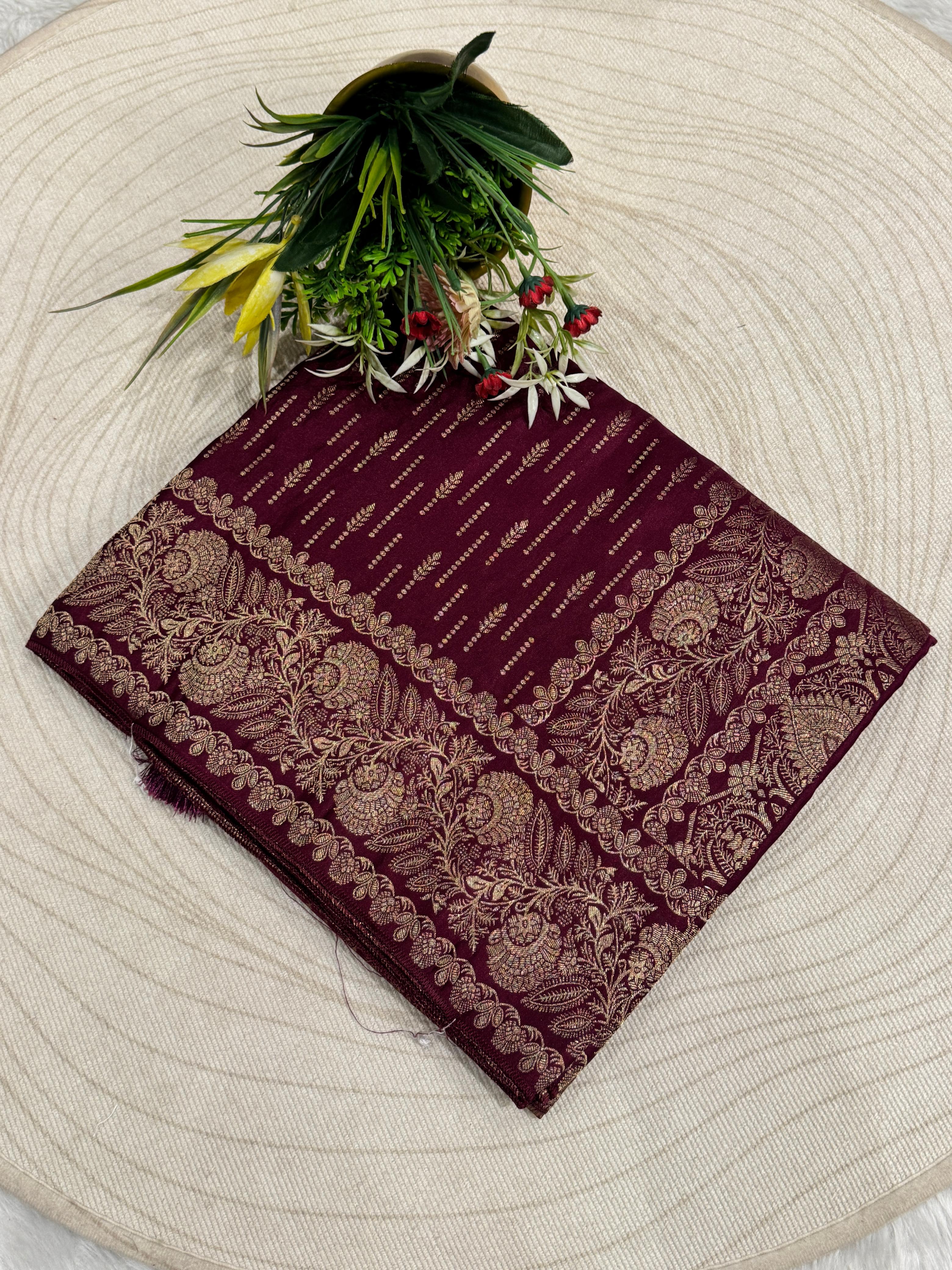 Affordable Silk Saree with Vivid Work – Elegant Silk Fabric and Stunning Designs ✨🌸