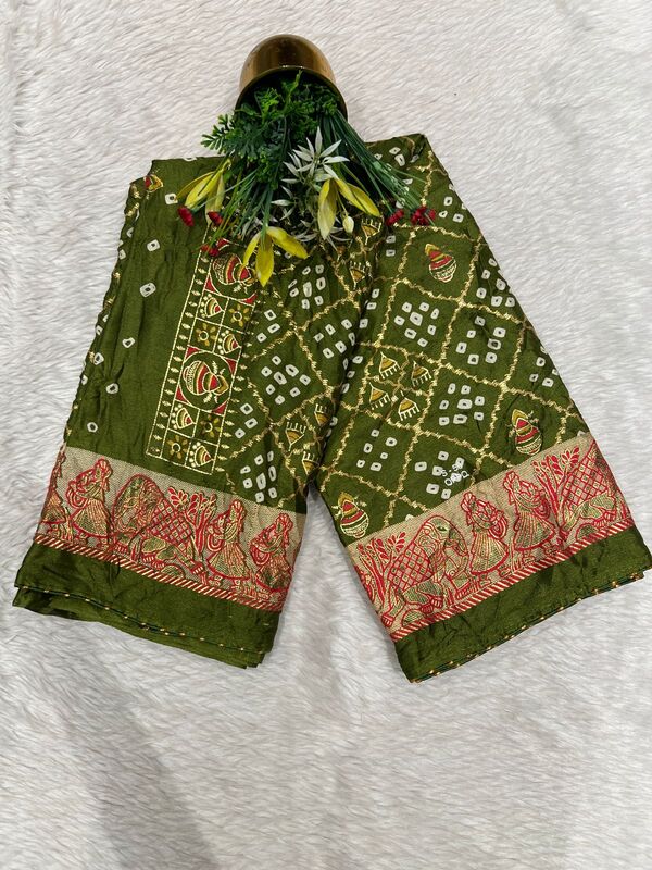 Affordable Gharchola Bandhani Saree – Tradition & Elegance 🌸✨