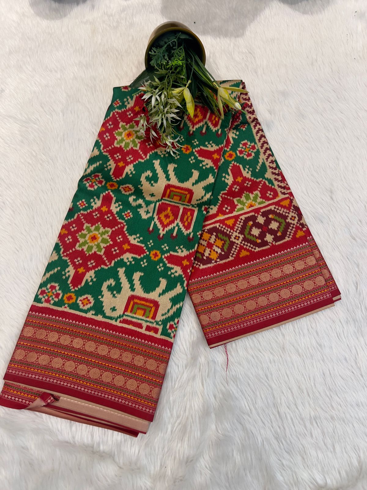 💥 Elegant Designer Double Ikat Patola Saree with Elephant Design | Only ₹2050 🐘✨