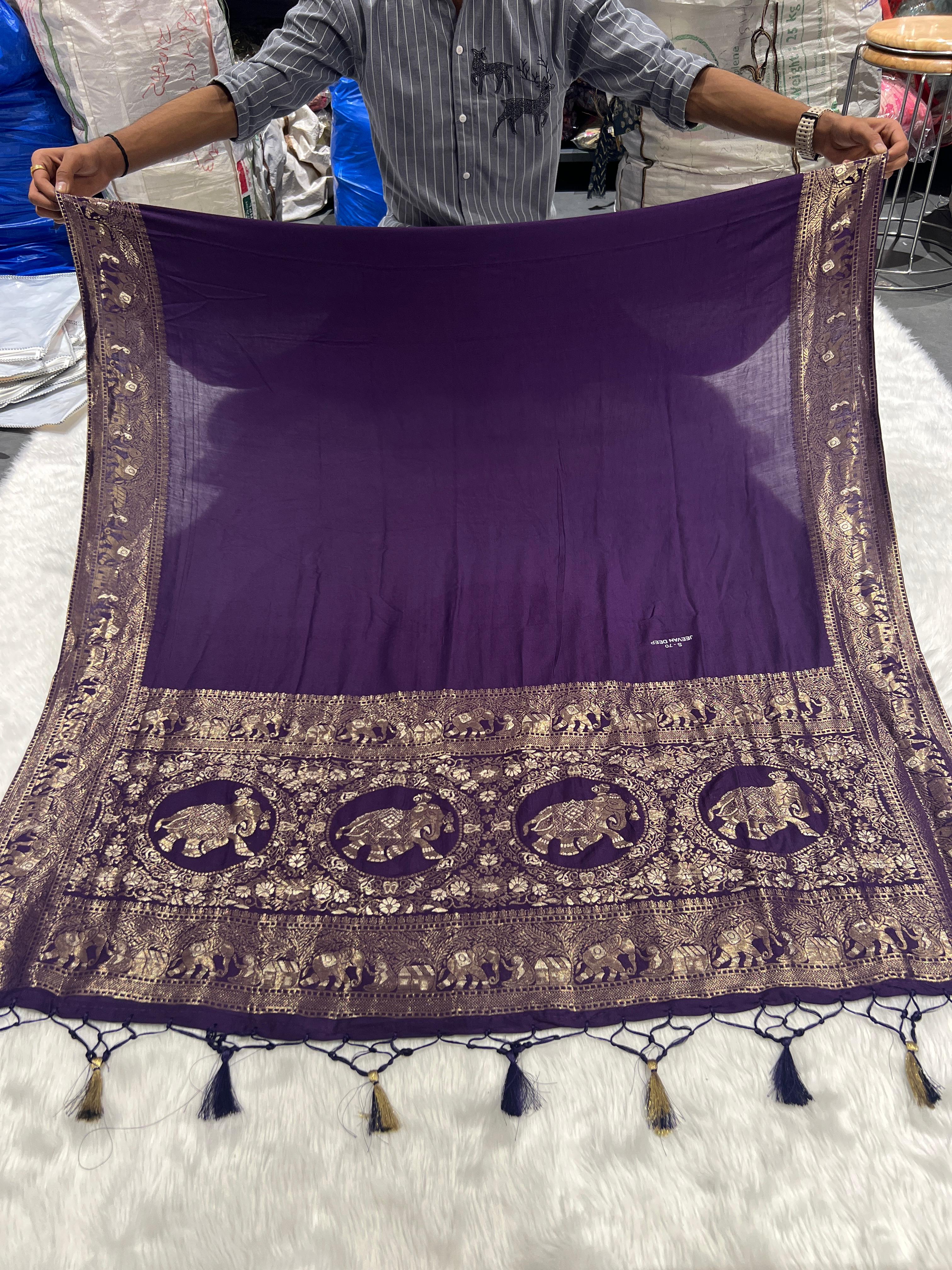 ✨ Gorgeous Soft Silk Saree with Designer Pallu & Shiny Work | Elegant Galaborder with Big Jula Latkan 💫