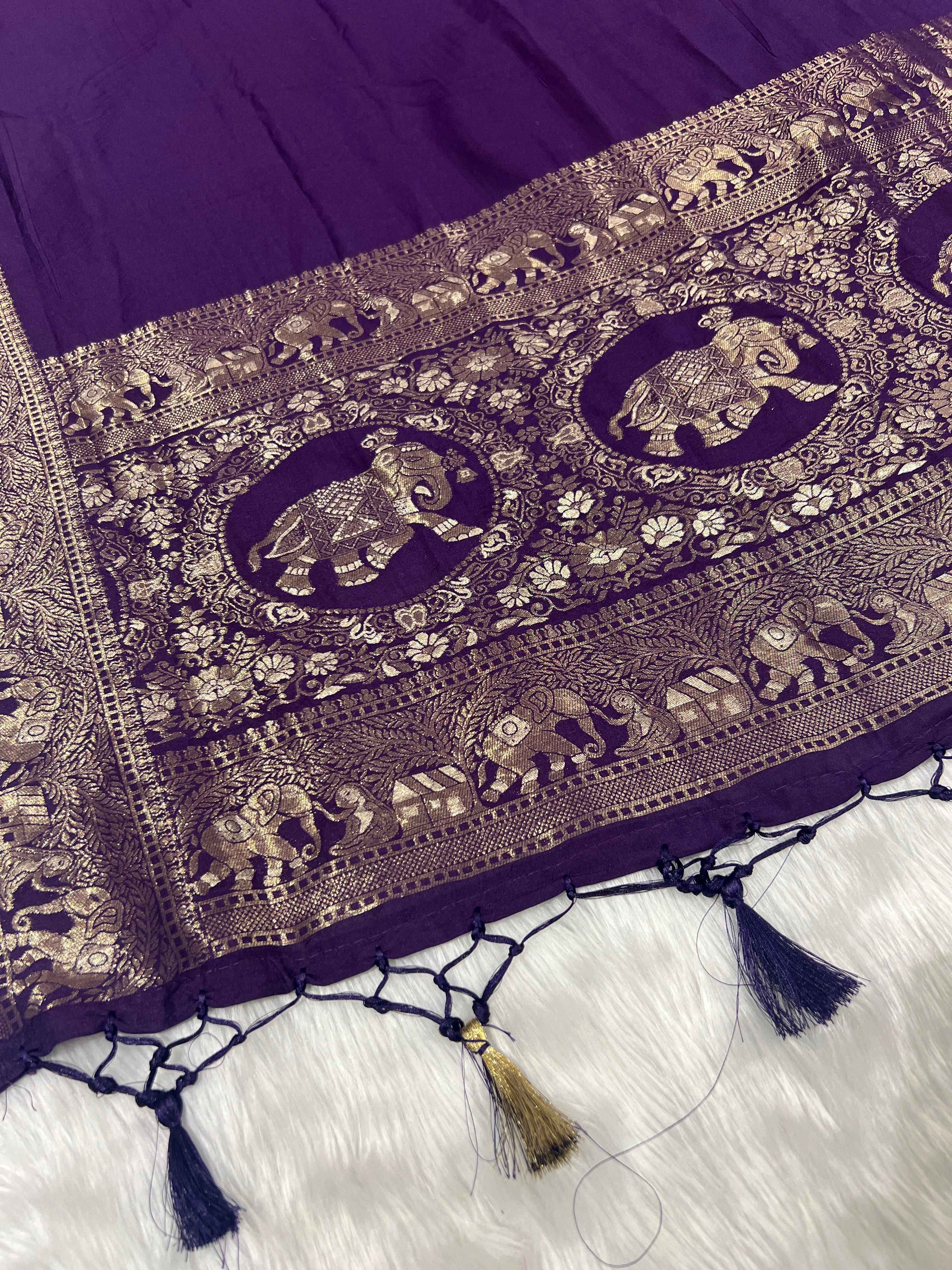 ✨ Gorgeous Soft Silk Saree with Designer Pallu & Shiny Work | Elegant Galaborder with Big Jula Latkan 💫