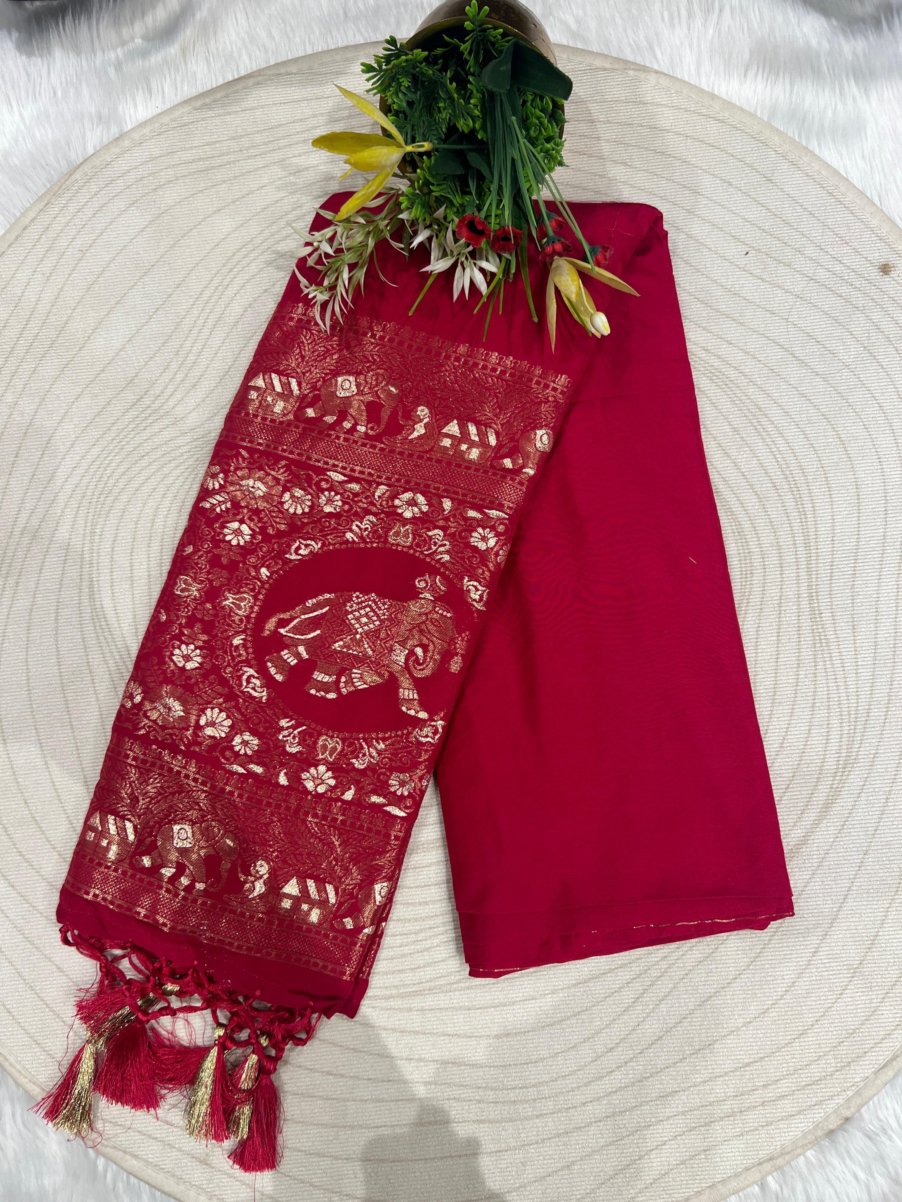 ✨ Gorgeous Soft Silk Saree with Designer Pallu & Shiny Work | Elegant Galaborder with Big Jula Latkan 💫