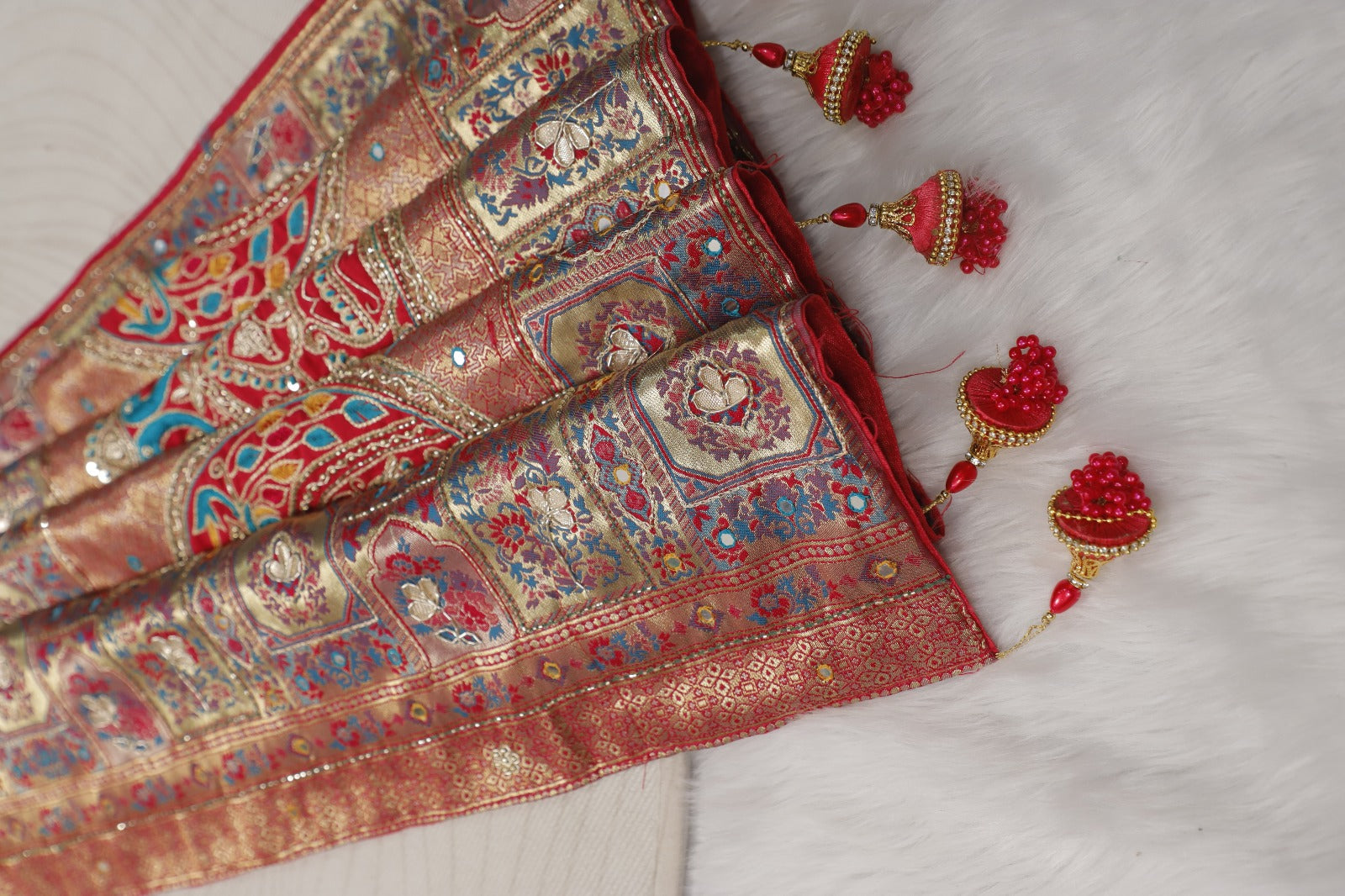 👑 Royal Madurai Silk Saree ✨ | Heavy Jardoshi & Mirror Work 💎 | Latkan & Designer Pallu 💃 | Pure Luxury Ethnic Wear 🌟