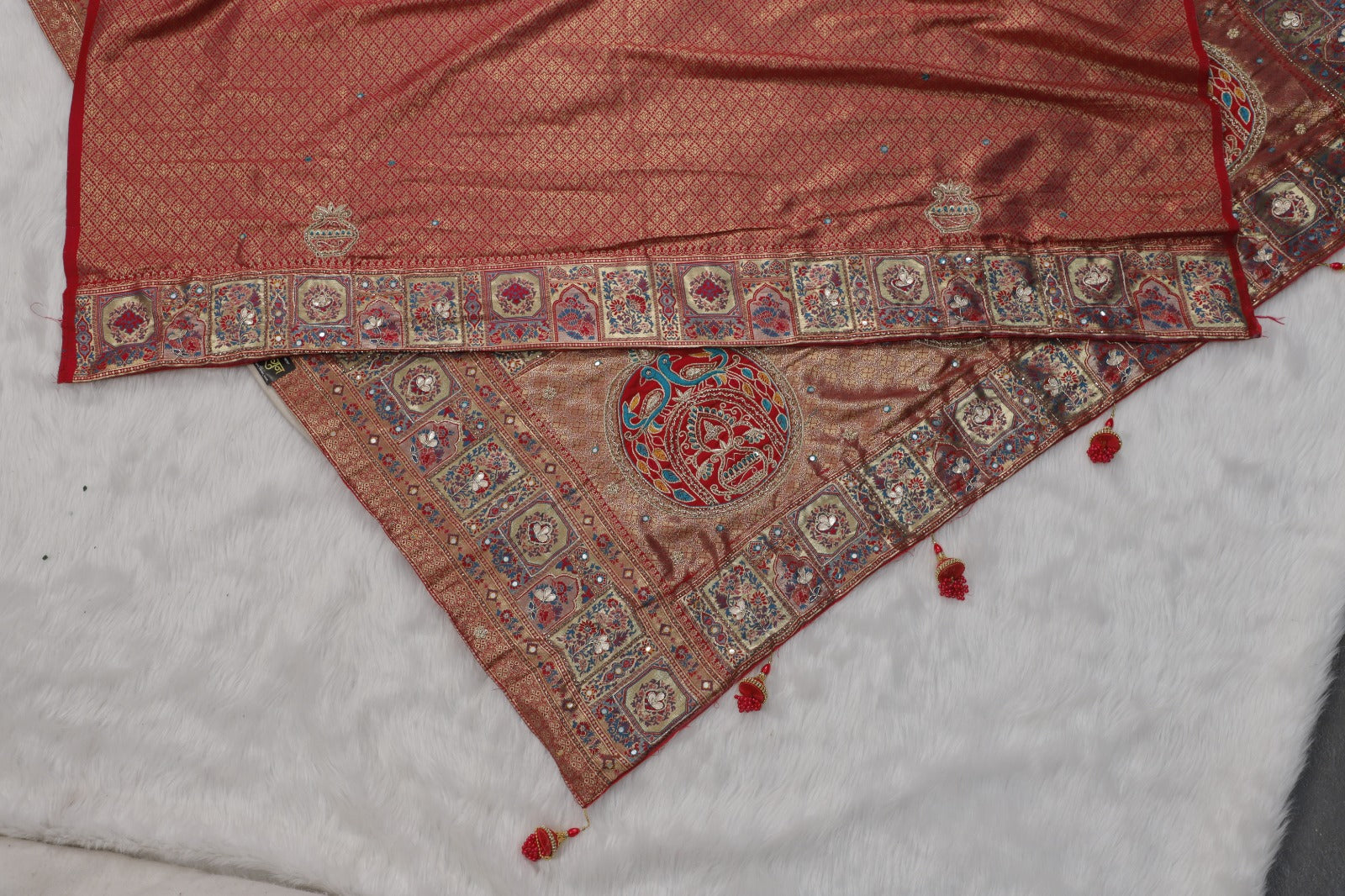 👑 Royal Madurai Silk Saree ✨ | Heavy Jardoshi & Mirror Work 💎 | Latkan & Designer Pallu 💃 | Pure Luxury Ethnic Wear 🌟