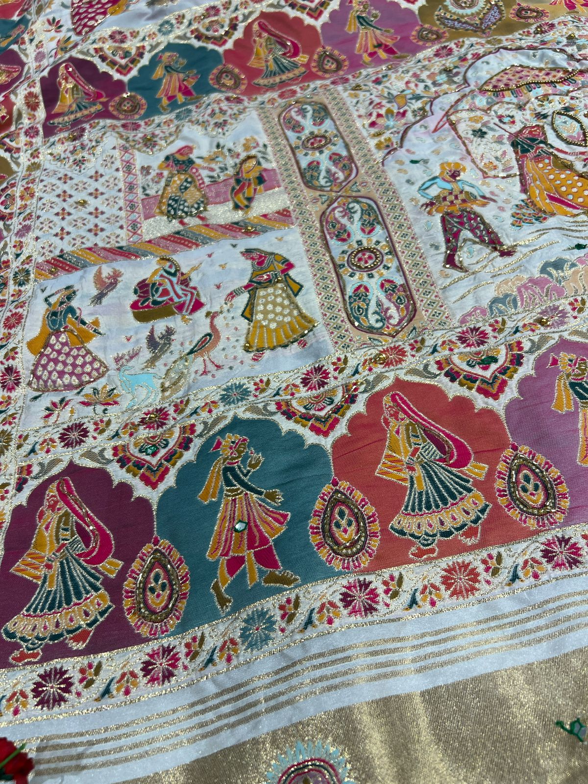 ✨ Cotton Silk Pashmina Saree with Lagdi Patto 💫 | Heavy Pallu & Latkan 💃 | Traditional Border & Bottom Design 🌸