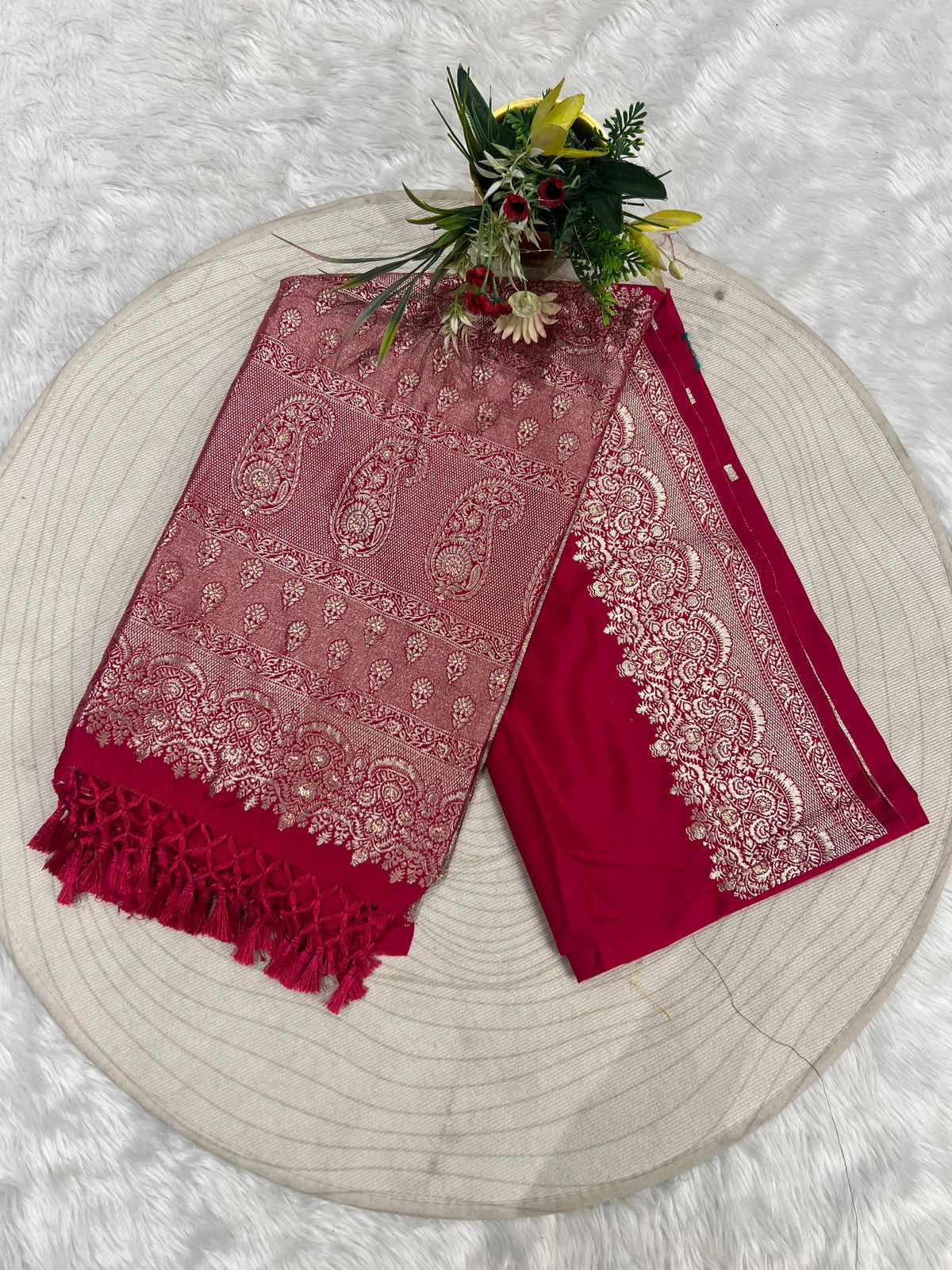 ✨ Gala Border Embroidered Saree | Multi-Color Magic 🌈 | Heavy Full Work Saree 👑 | Festive & Bridal Favorite 💃