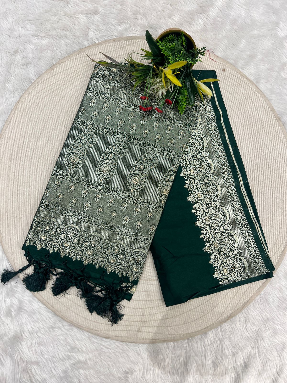 ✨ Gala Border Embroidered Saree | Multi-Color Magic 🌈 | Heavy Full Work Saree 👑 | Festive & Bridal Favorite 💃