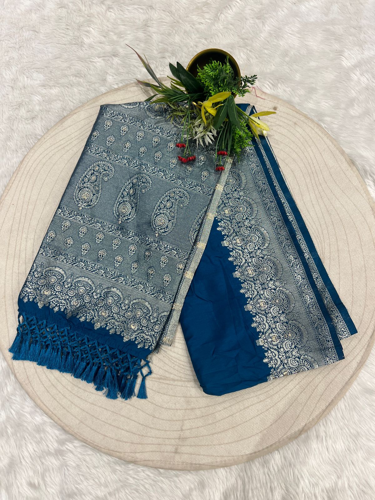 ✨ Gala Border Embroidered Saree | Multi-Color Magic 🌈 | Heavy Full Work Saree 👑 | Festive & Bridal Favorite 💃