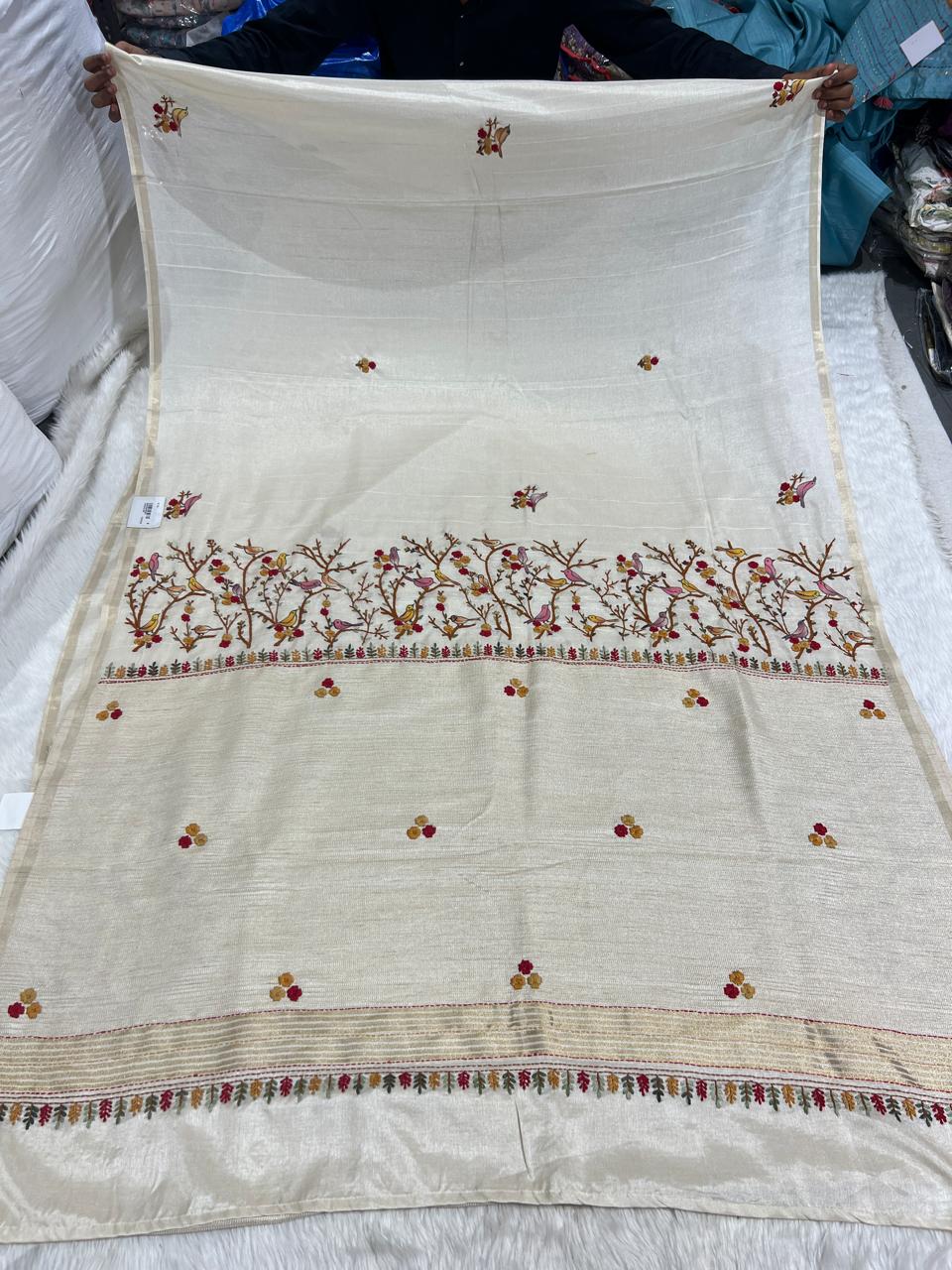 Luxury Party Wear Cotton Saree with Dhaga Work | Fancy Designer Saree by Shagun Fashion 👗✨