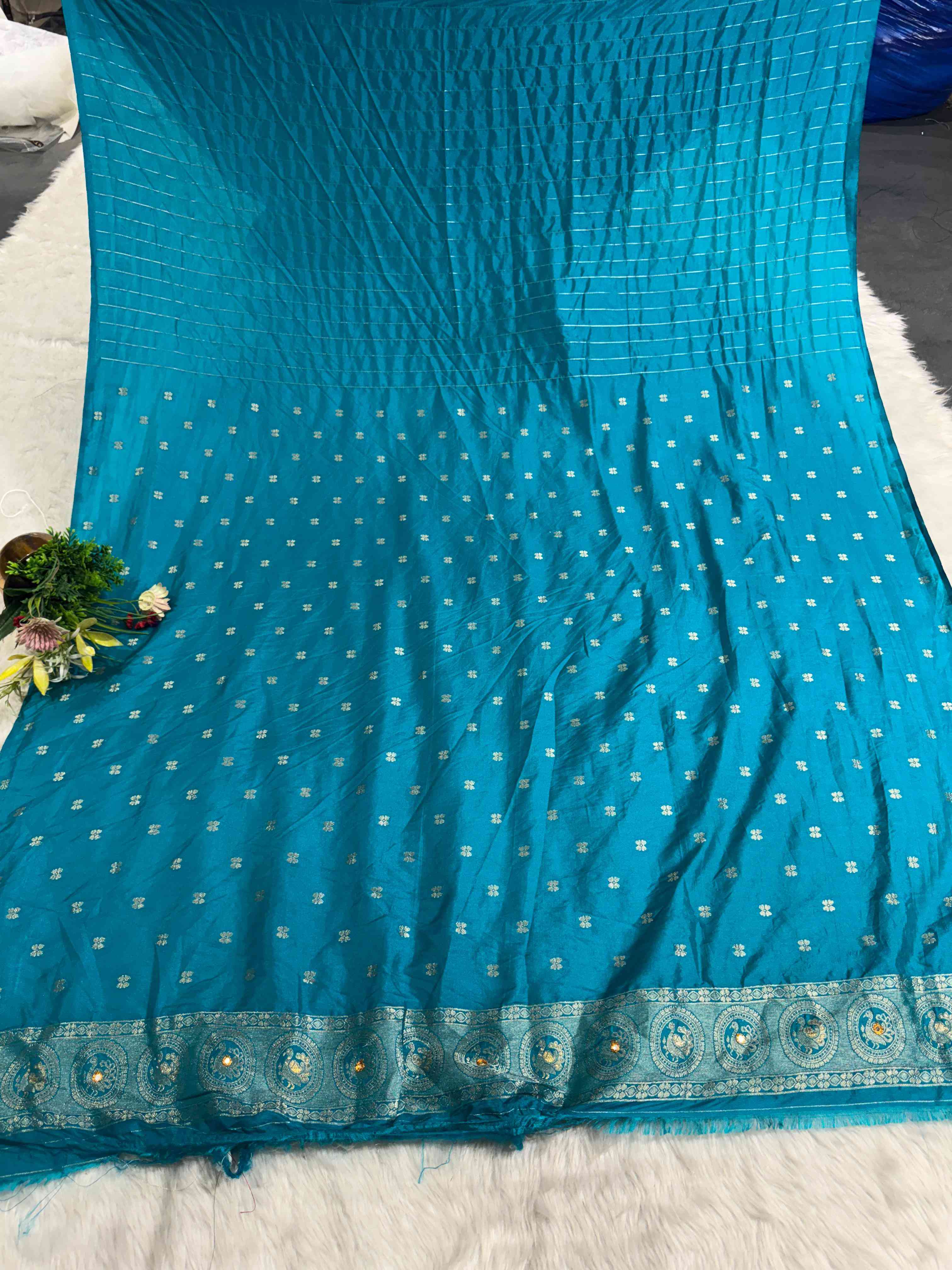 Heavy Designer Silk Saree with Elephant Pallu & Peacock Border Work | Party Wear Saree by Shagun Fashion 🦚🐘✨