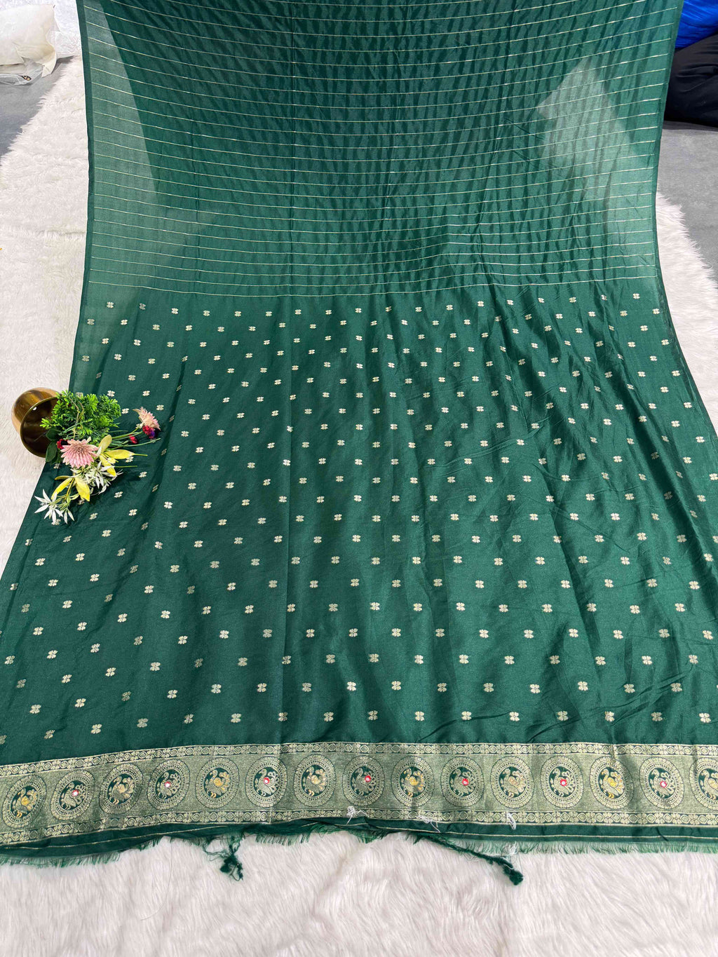 Heavy Designer Silk Saree with Elephant Pallu & Peacock Border Work | Party Wear Saree by Shagun Fashion 🦚🐘✨