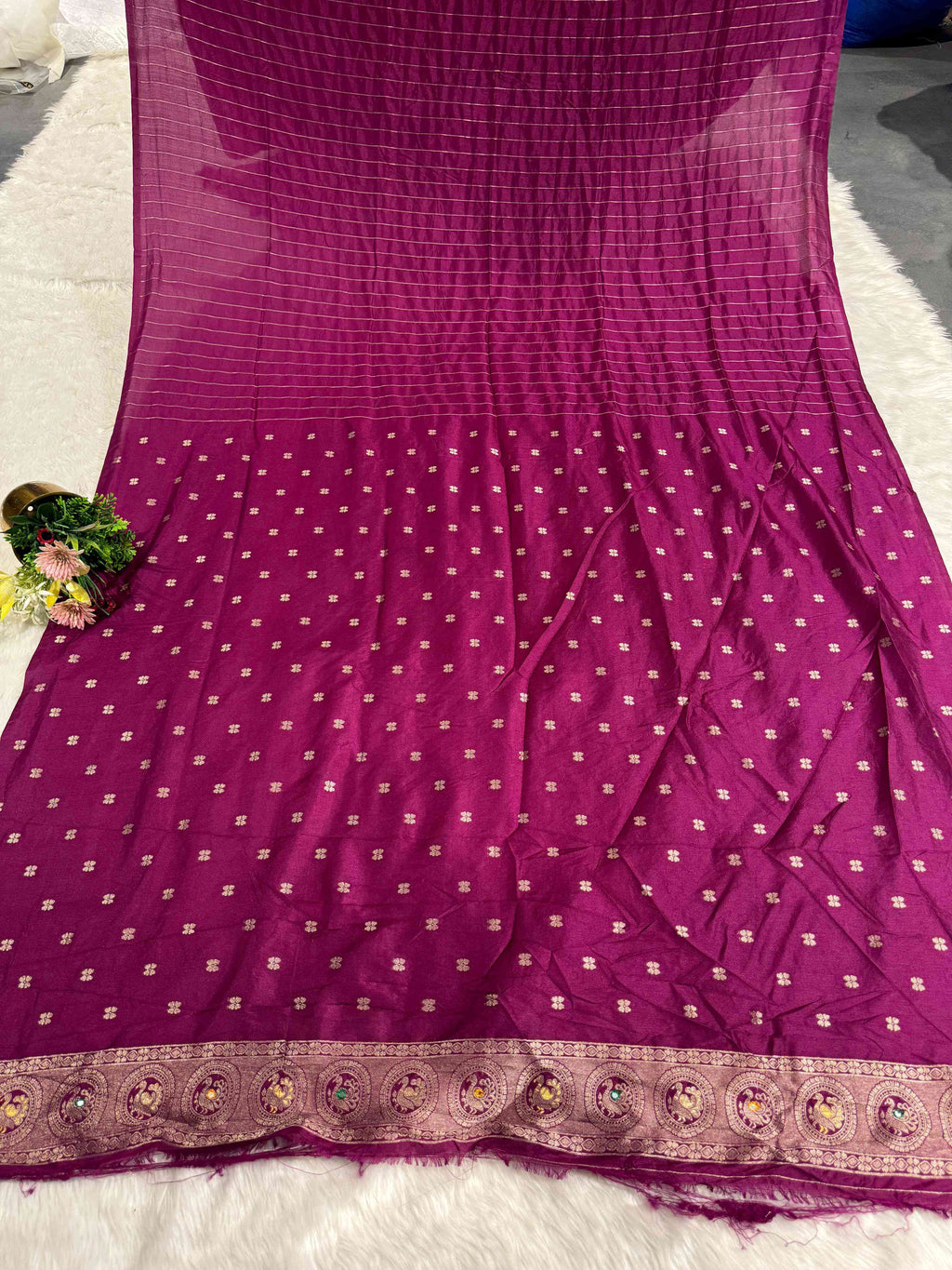 Heavy Designer Silk Saree with Elephant Pallu & Peacock Border Work | Party Wear Saree by Shagun Fashion 🦚🐘✨
