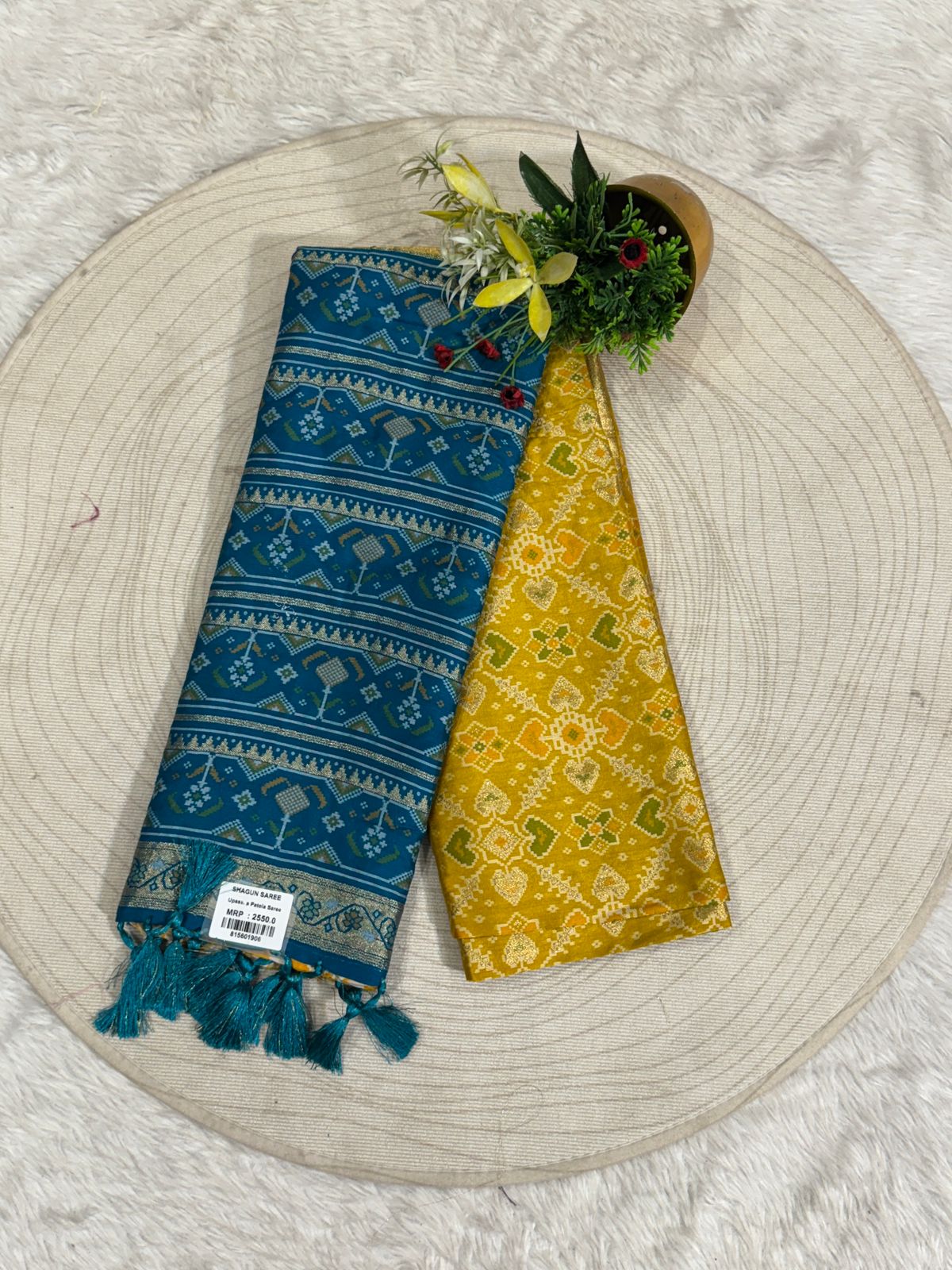 Semi Patola Double Tone Saree 🧵 | Traditional Jaal Design | Elegant Festive Wear by Shagun Sarees 💫