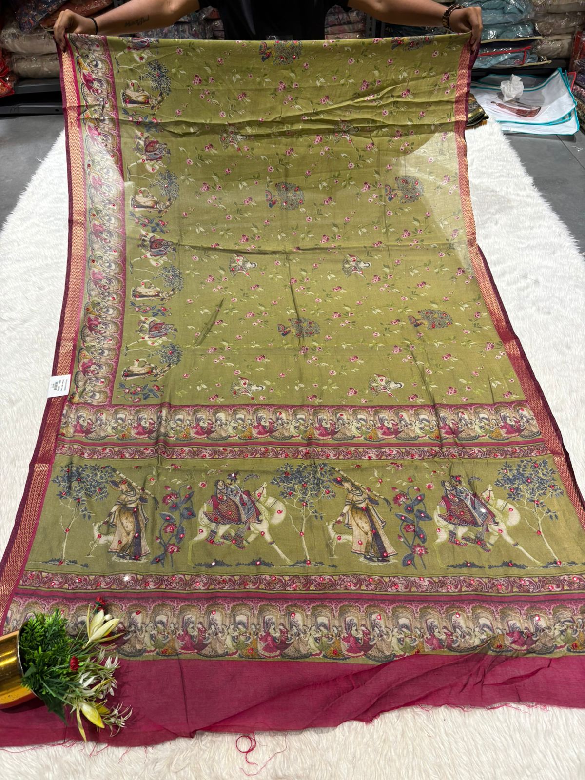 Elegant Mughal Art Casual Saree for Women 👑 | Soft Fabric Ethnic Wear for Daily & Festive Look | Shagun Sarees