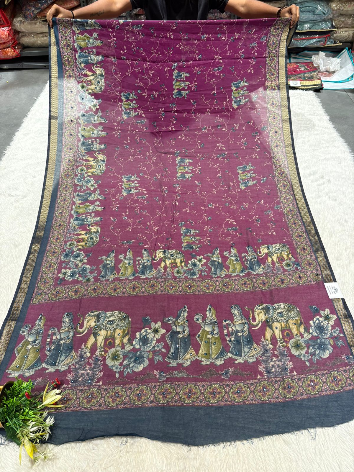 Elegant Mughal Art Casual Saree for Women 👑 | Soft Fabric Ethnic Wear for Daily & Festive Look | Shagun Sarees