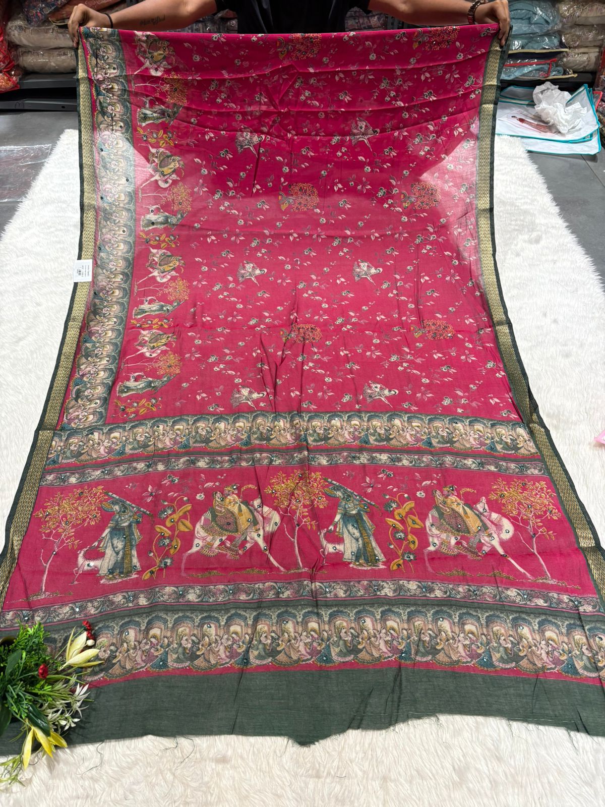 Elegant Mughal Art Casual Saree for Women 👑 | Soft Fabric Ethnic Wear for Daily & Festive Look | Shagun Sarees