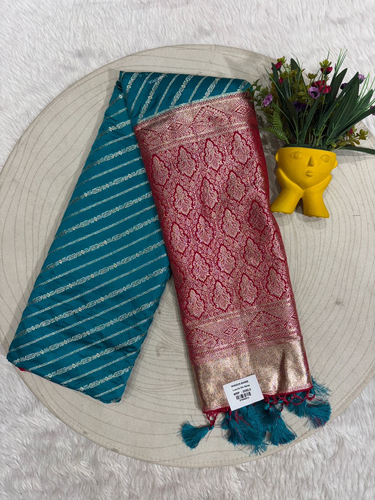Banarasi Silk Saree for Women ✨ | Traditional Saree with Zari Work & Tassel Pallu | Shagun Sarees Exclusive
