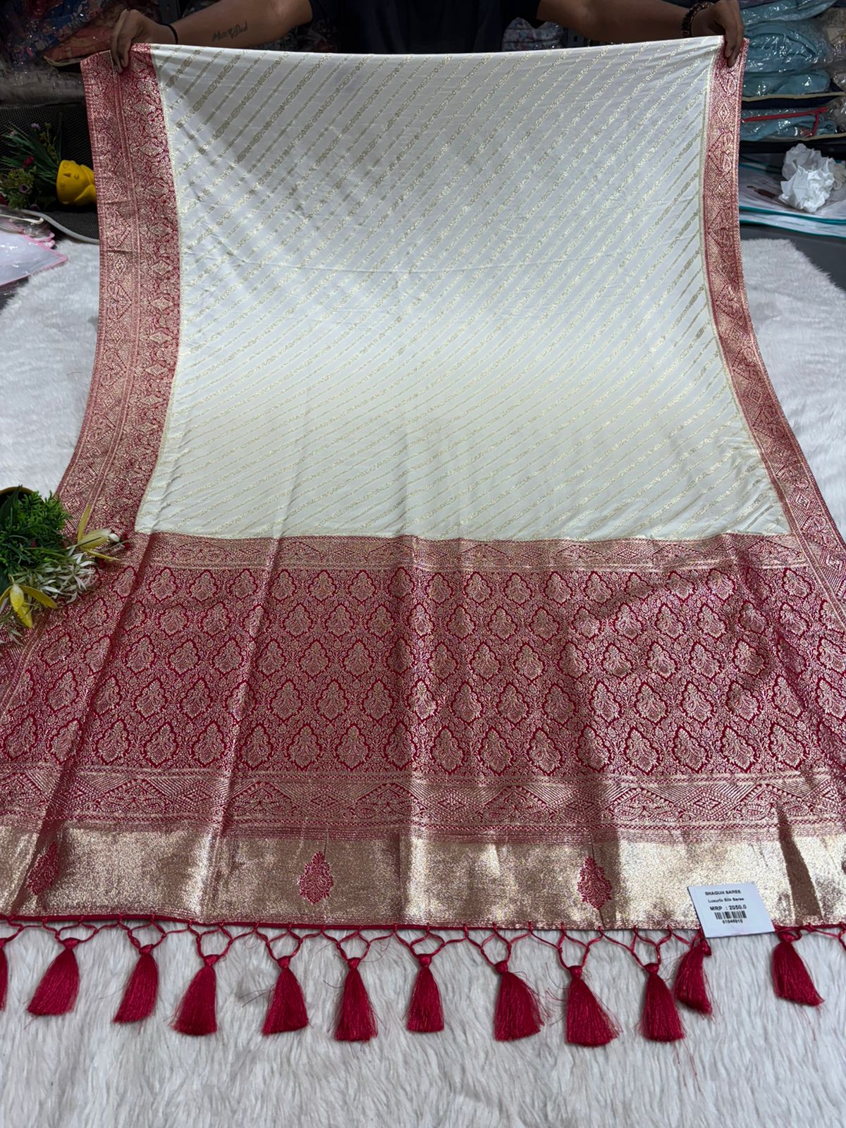 Banarasi Silk Saree for Women ✨ | Traditional Saree with Zari Work & Tassel Pallu | Shagun Sarees Exclusive