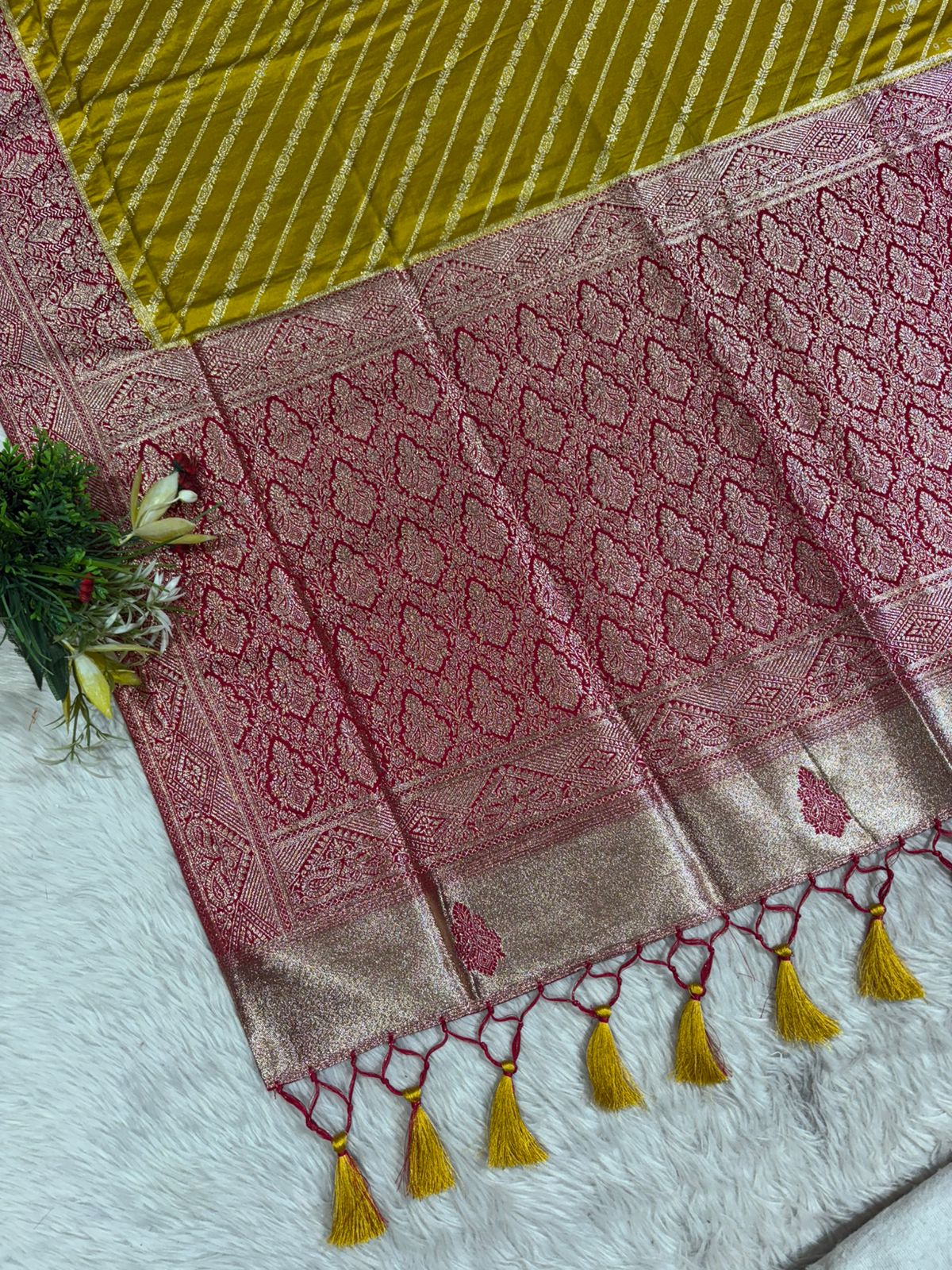 Banarasi Silk Saree for Women ✨ | Traditional Saree with Zari Work & Tassel Pallu | Shagun Sarees Exclusive