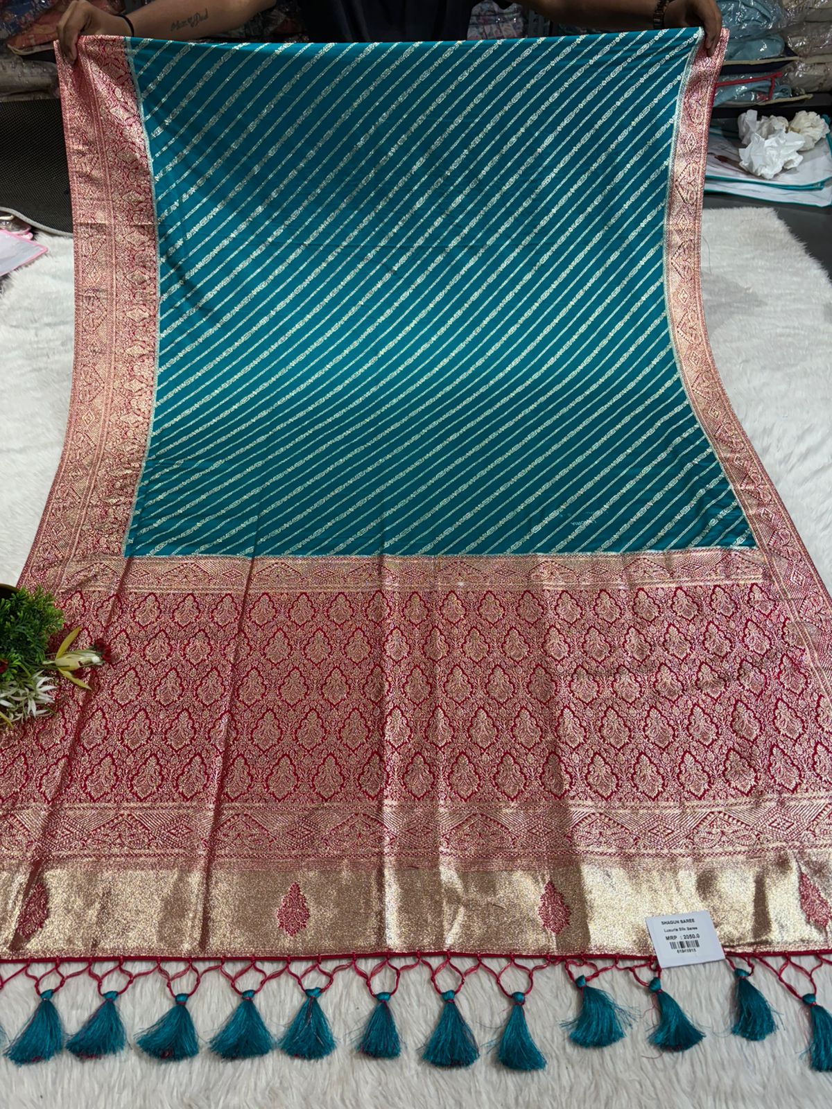 Banarasi Silk Saree for Women ✨ | Traditional Saree with Zari Work & Tassel Pallu | Shagun Sarees Exclusive