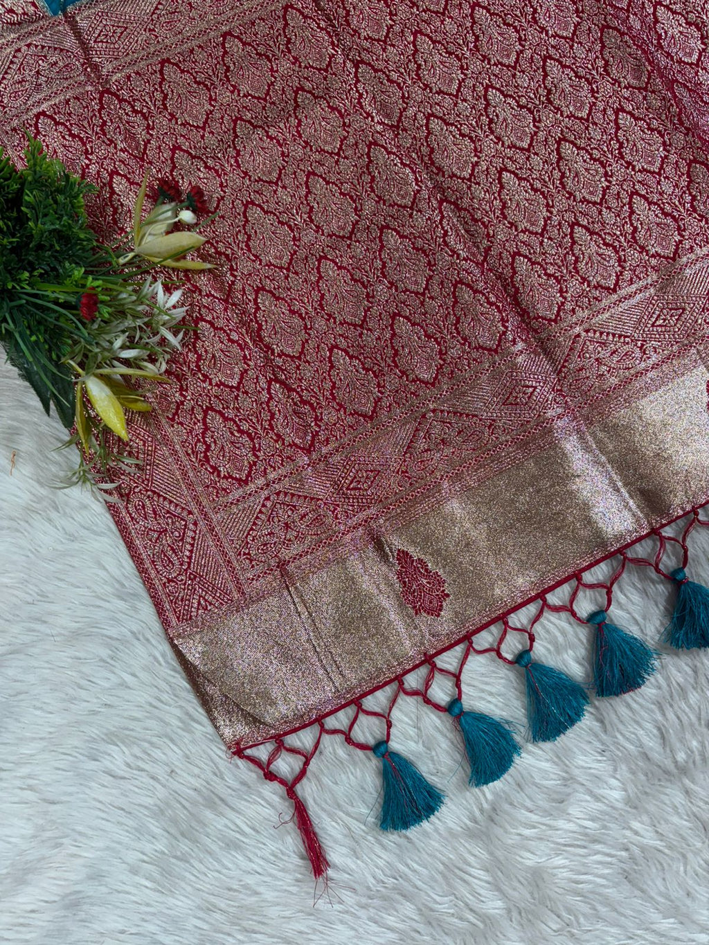 Banarasi Silk Saree for Women ✨ | Traditional Saree with Zari Work & Tassel Pallu | Shagun Sarees Exclusive