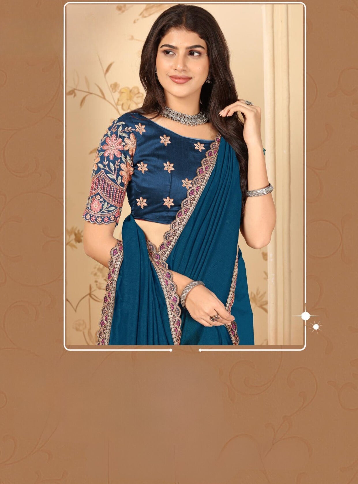 Designer Embroidered Saree with Heavy Blouse for Wedding & Party Wear ✨ | Shagun Fashion Exclusive