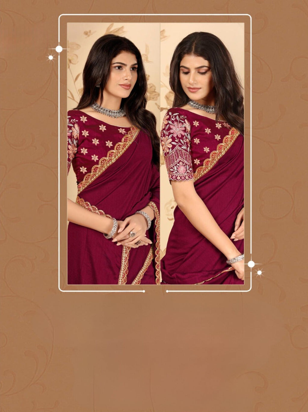Designer Embroidered Saree with Heavy Blouse for Wedding & Party Wear ✨ | Shagun Fashion Exclusive