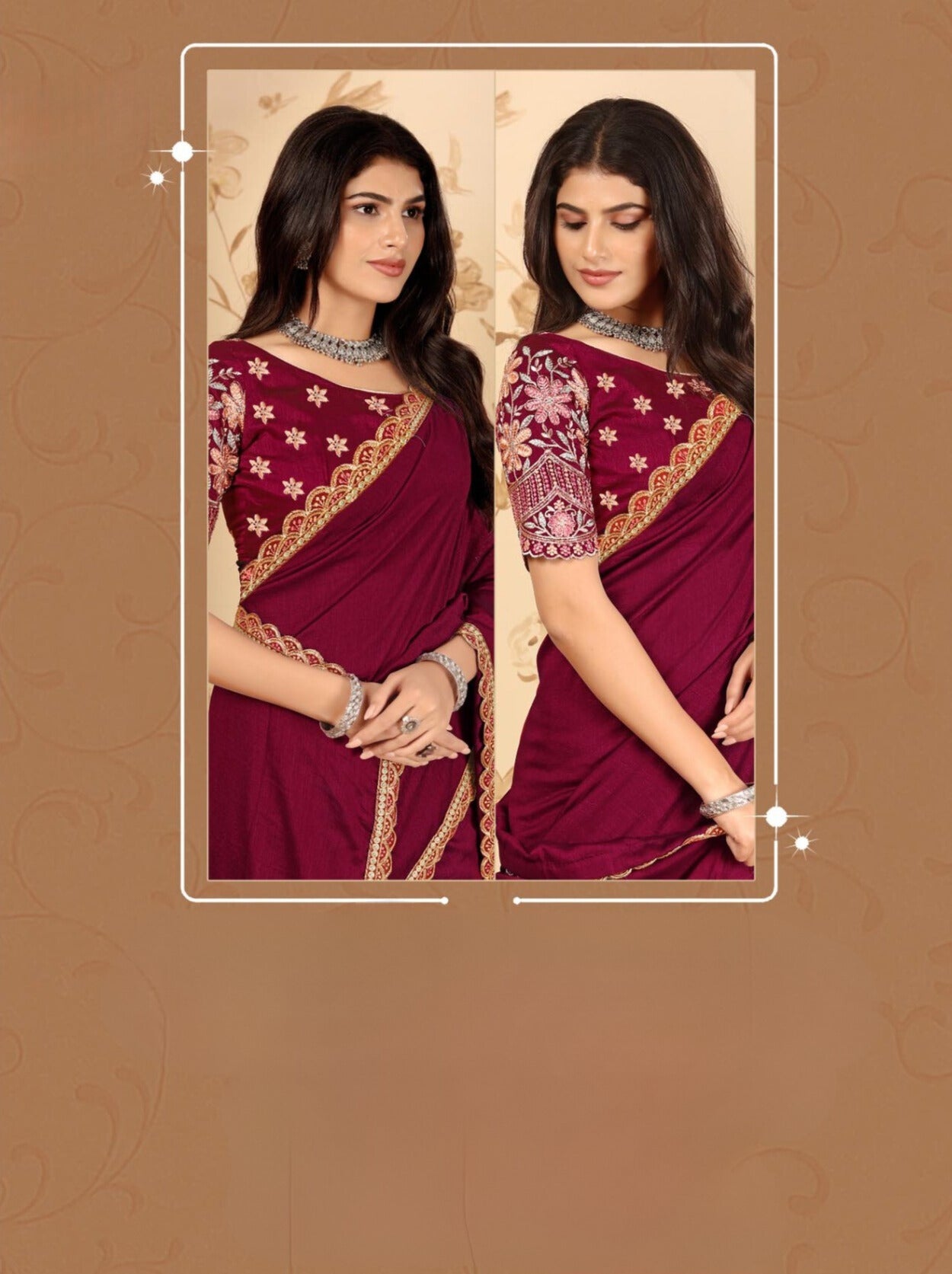 Designer Embroidered Saree with Heavy Blouse for Wedding & Party Wear ✨ | Shagun Fashion Exclusive