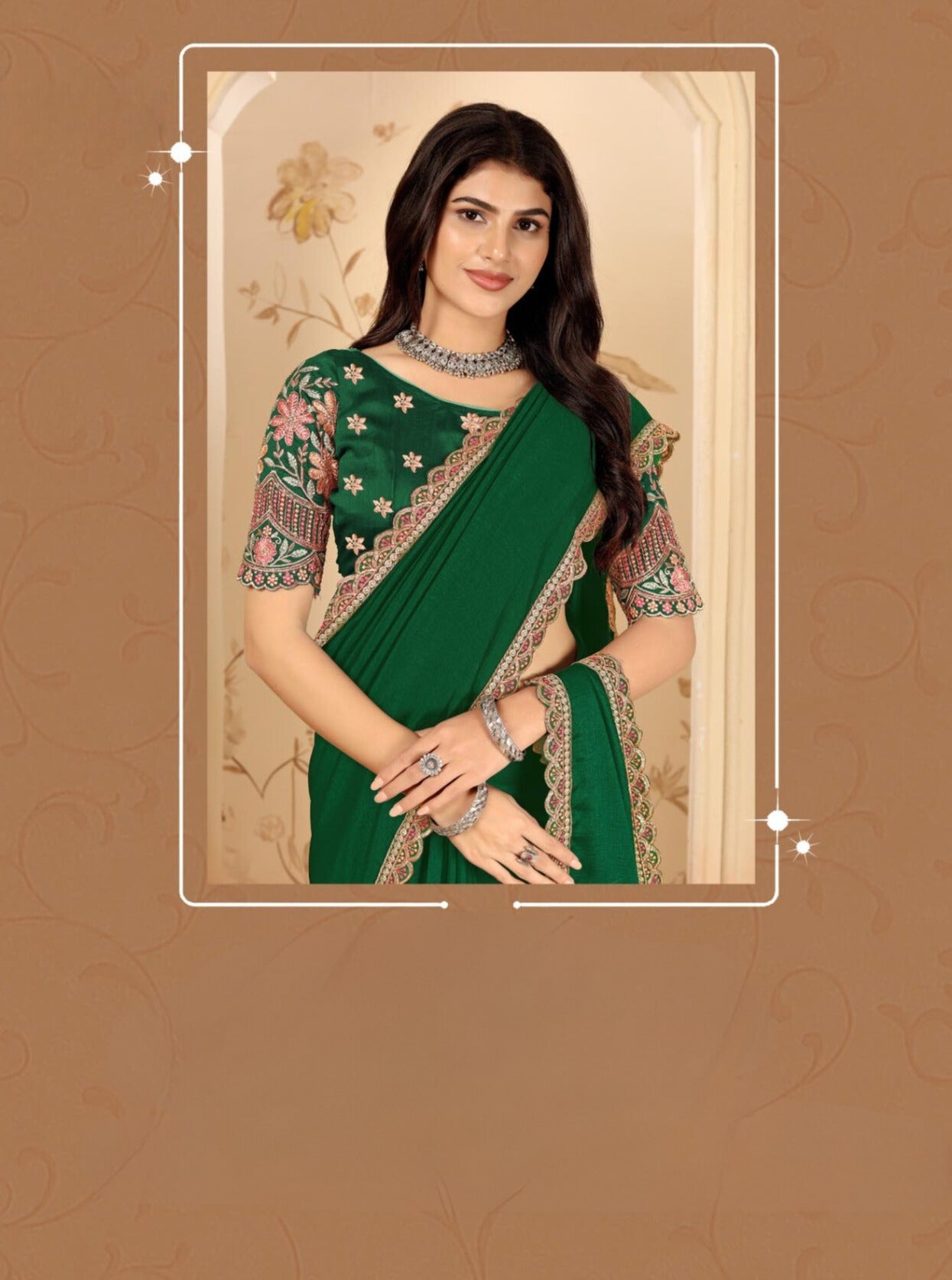 Designer Embroidered Saree with Heavy Blouse for Wedding & Party Wear ✨ | Shagun Fashion Exclusive