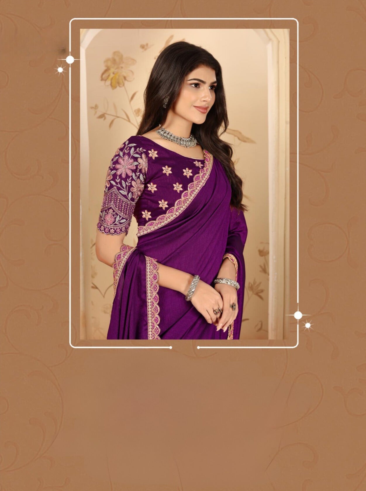 Elegant Embroidered Blouse Saree for Party & Festive Wear ✨ | Designer Saree