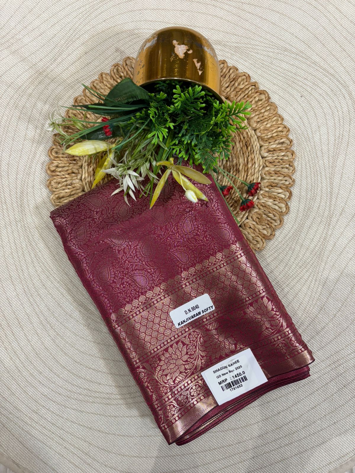 Elegant Wine Banarasi Soft Silk Saree with Zari Weaving | Wedding & Festive Wear by Shagun Sarees 👑
