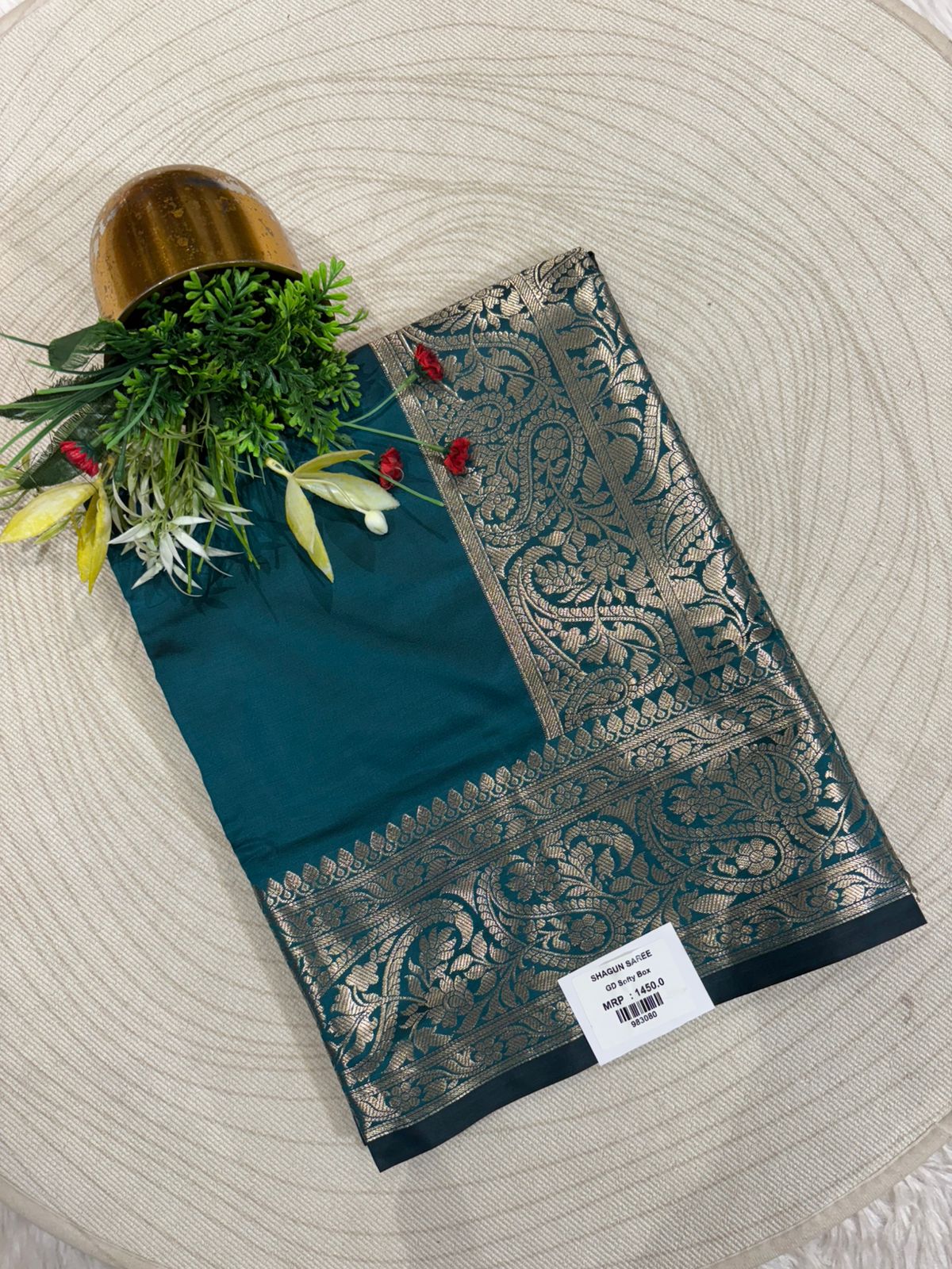 Banarasi Soft Silk Saree with Rich Gala Zari Border 🌸 | Wedding & Festive Wear by Shagun Sarees