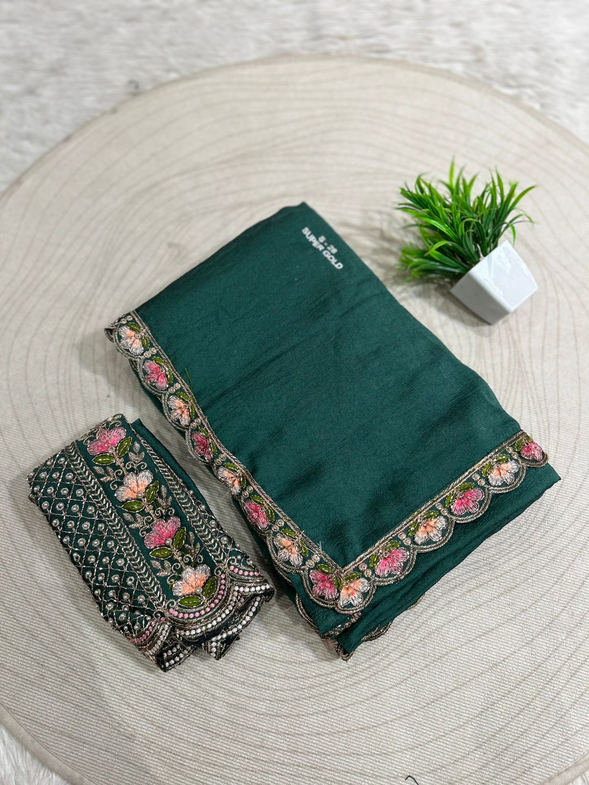 ✨ Designer Embroidered Saree with Heavy Work Blouse | Wedding & Party Wear Saree 💃🌸