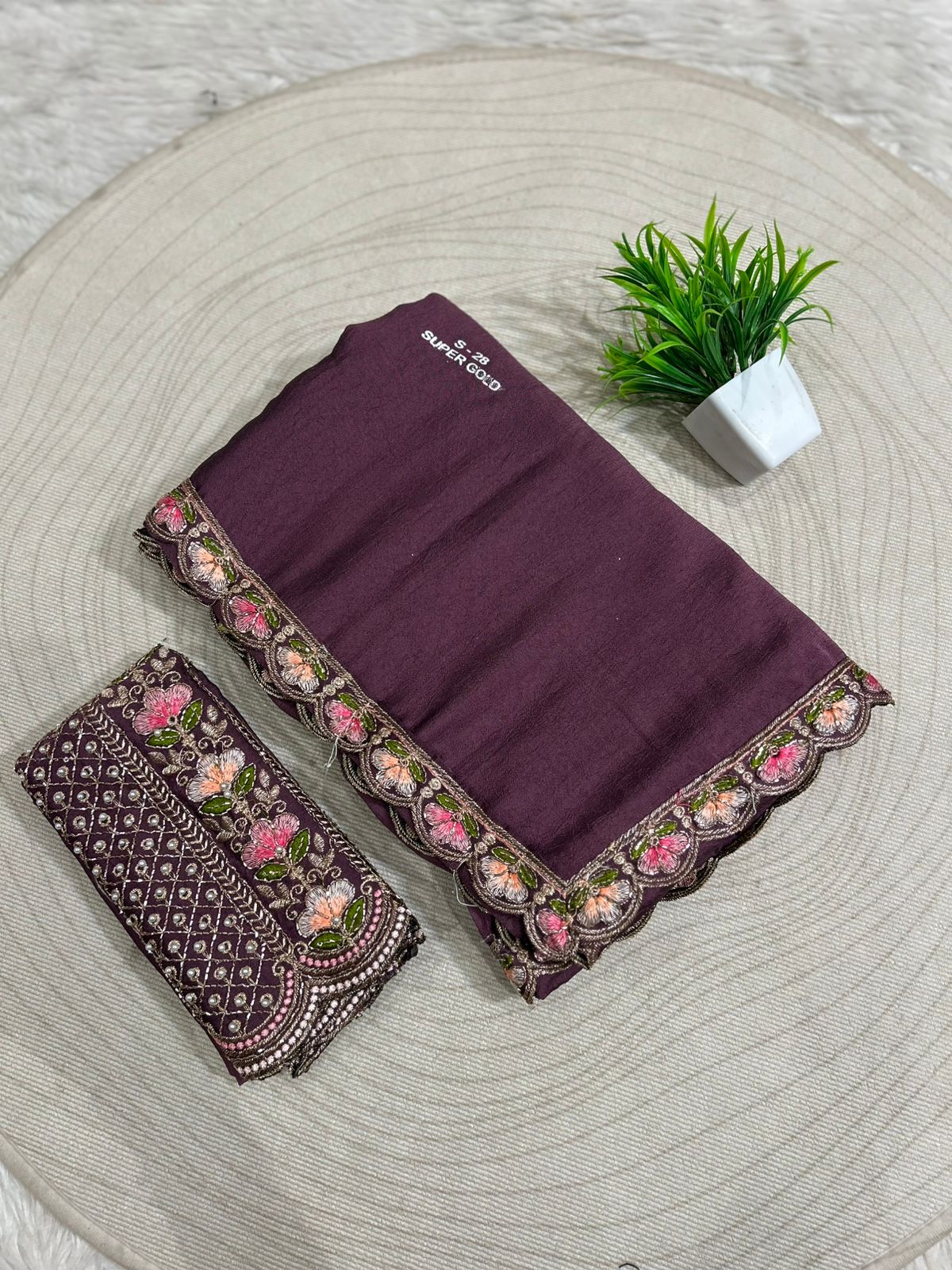 ✨ Designer Embroidered Saree with Heavy Work Blouse | Wedding & Party Wear Saree 💃🌸