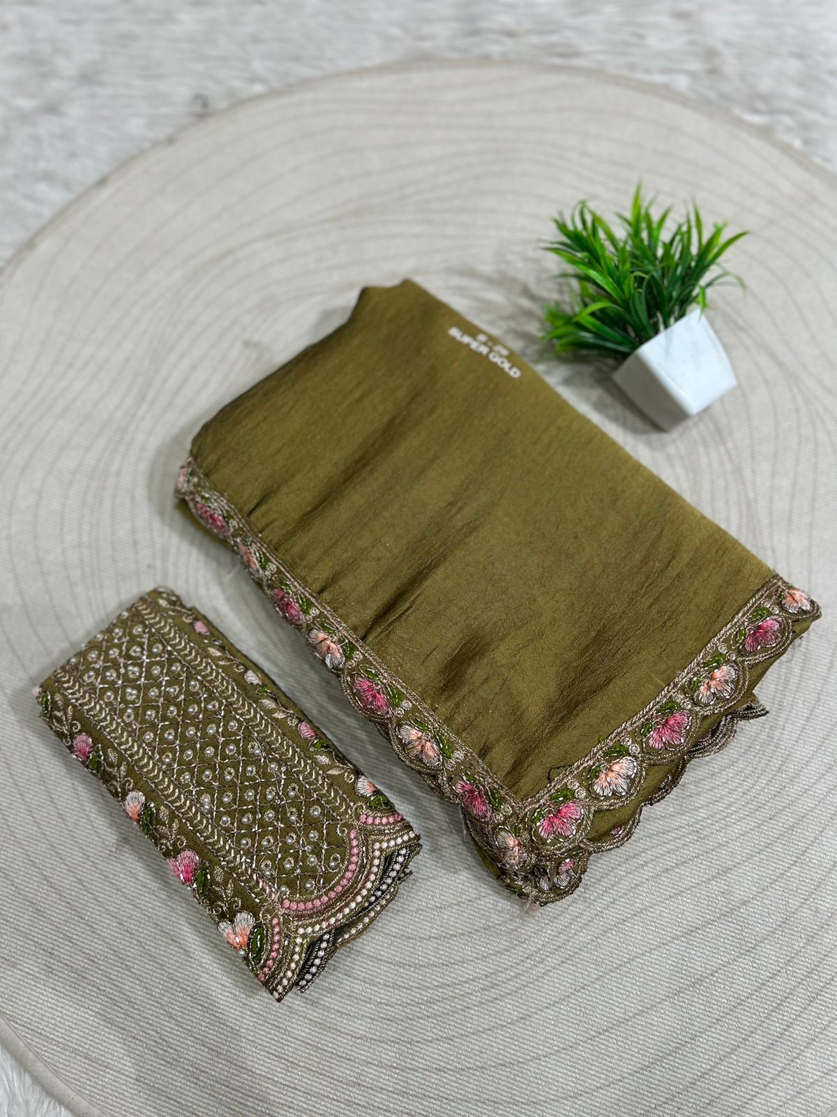 ✨ Designer Embroidered Saree with Heavy Work Blouse | Wedding & Party Wear Saree 💃🌸