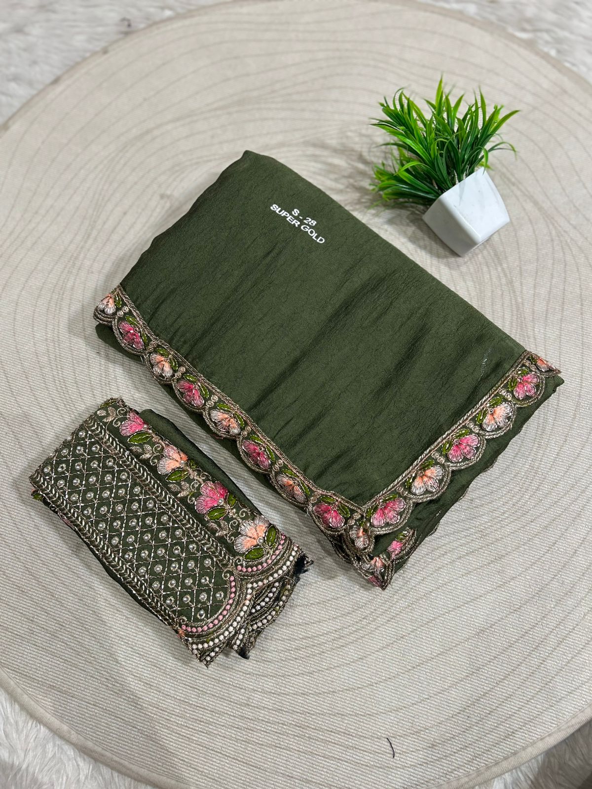 ✨ Designer Embroidered Saree with Heavy Work Blouse | Wedding & Party Wear Saree 💃🌸