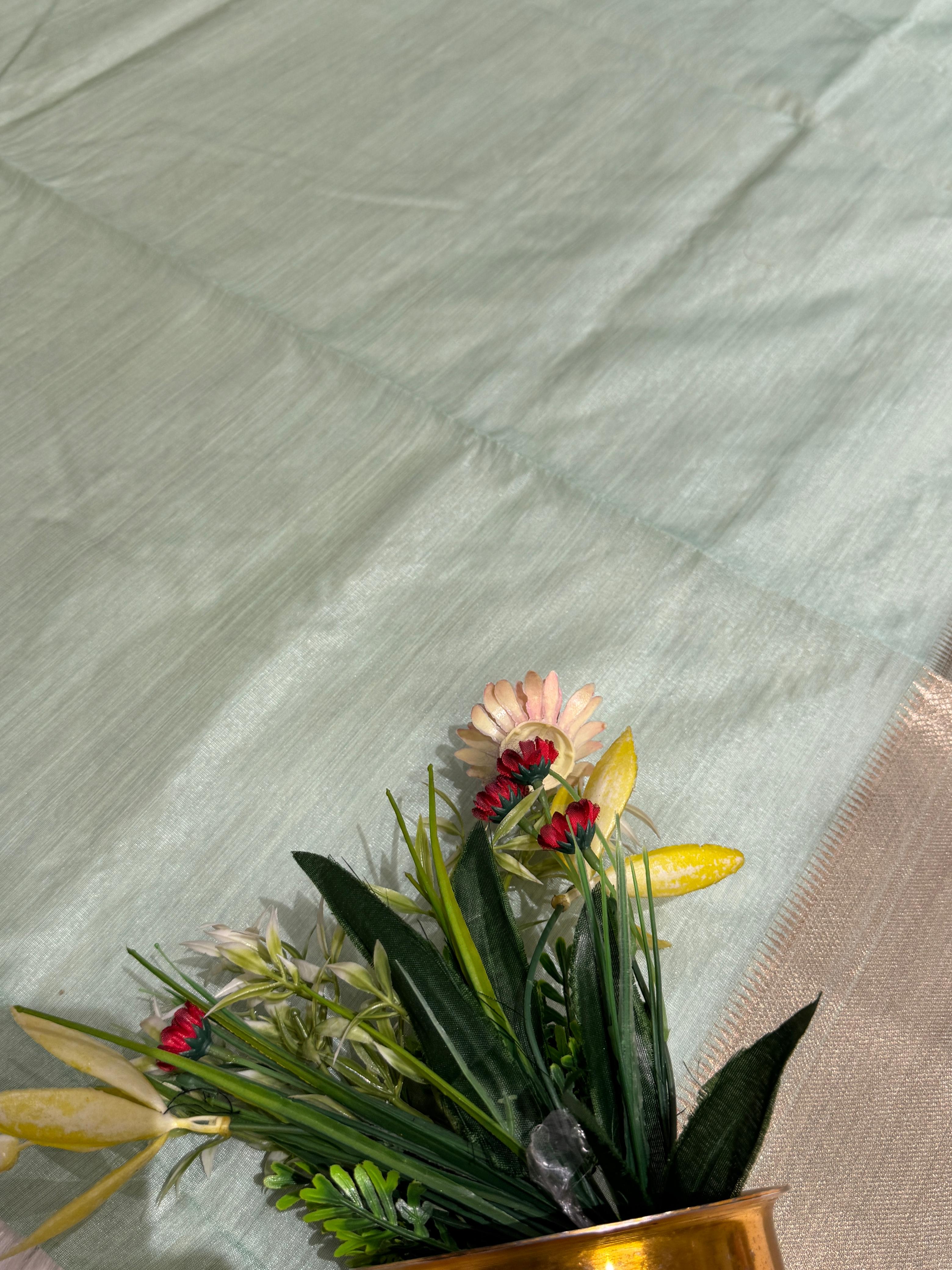 🌿 Elegant Cotton Silk Saree with Tree & Artistic Pallu Work | Simple Yet Stunning Look ✨ | Traditional Wear for Women 🌸