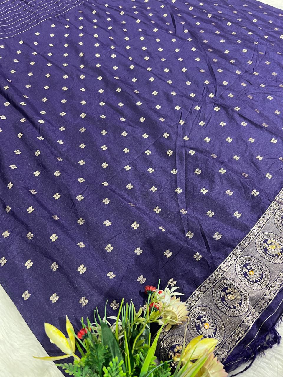 Peacock Design Heavy Work Saree 🦚 | Full Embroidered Pallu & Border 💫 | Party & Wedding Wear by Shagun Fashion