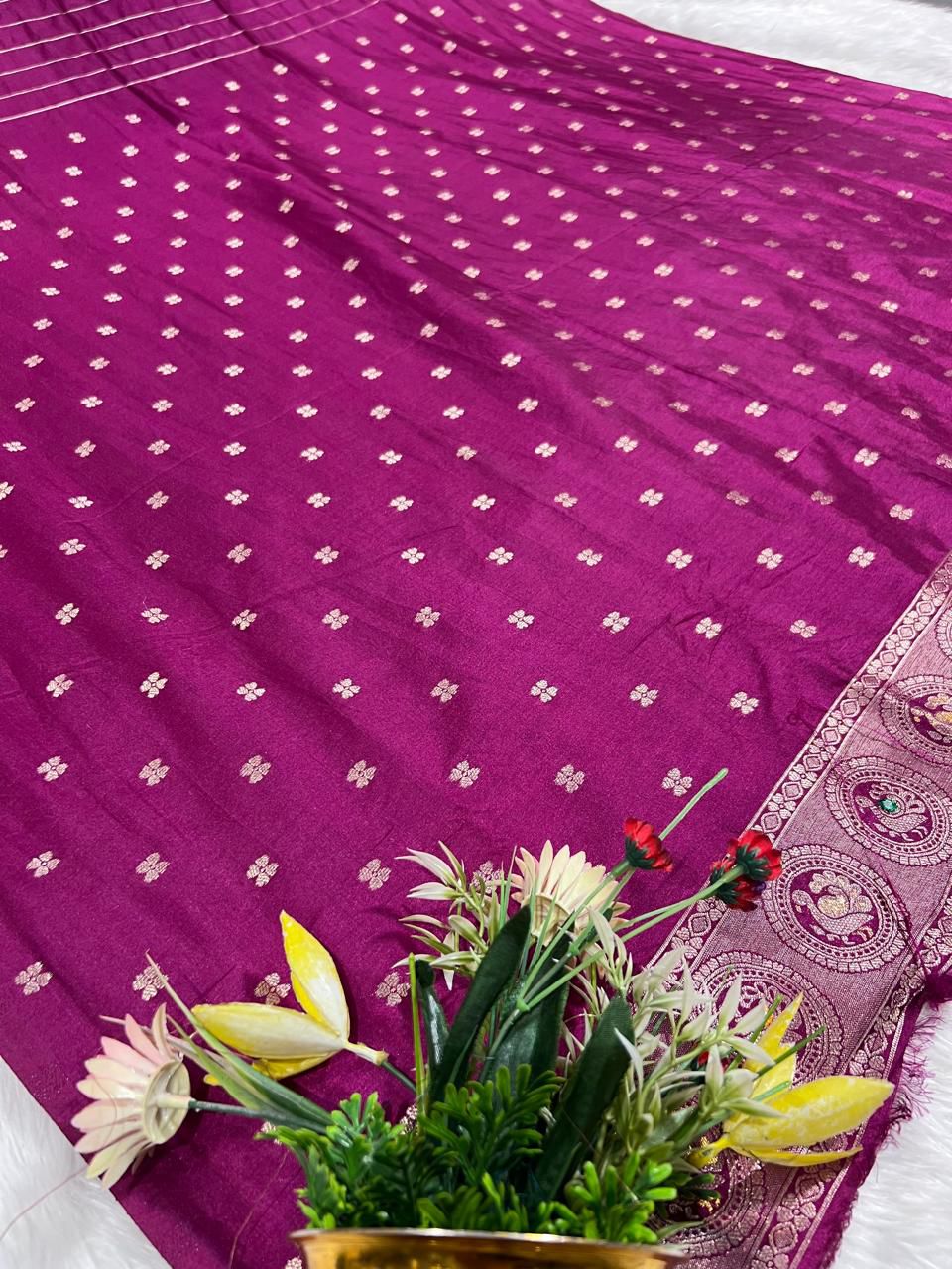 Peacock Design Heavy Work Saree 🦚 | Full Embroidered Pallu & Border 💫 | Party & Wedding Wear by Shagun Fashion