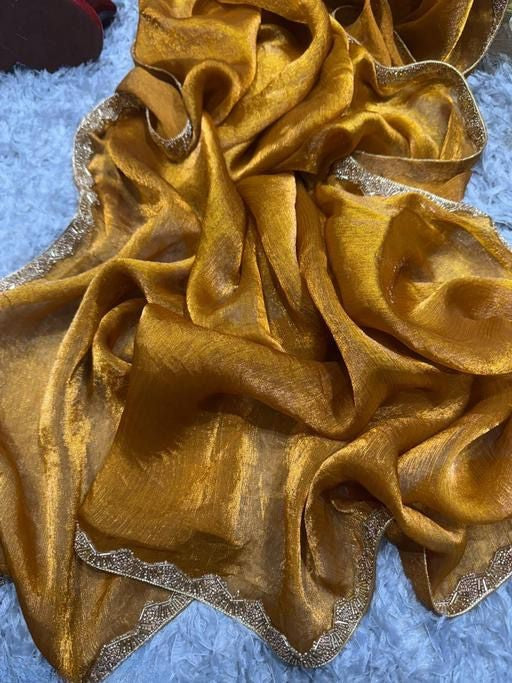Bollywood Designer Saree with Heavy Lace Border