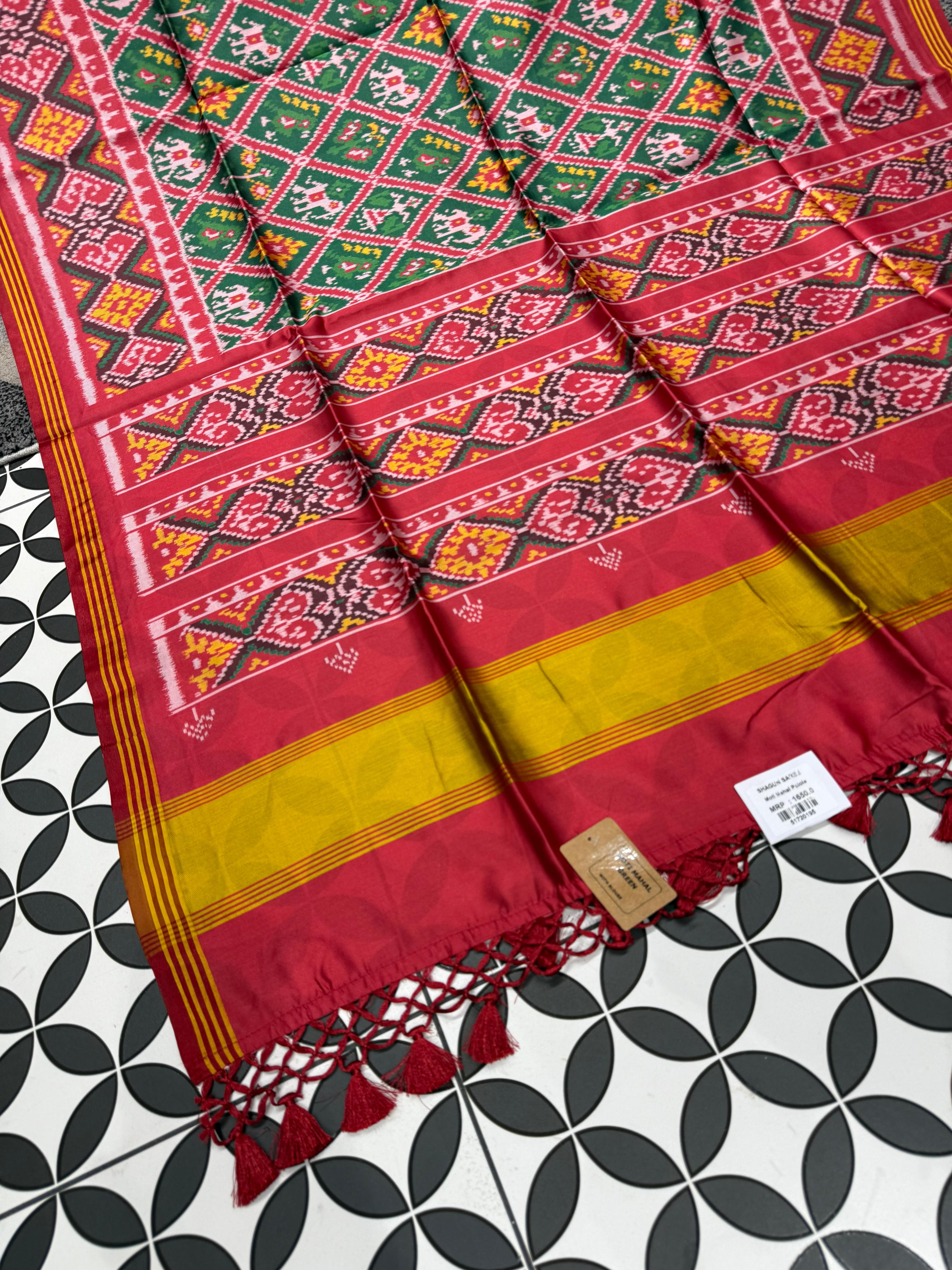 Vibrant Patola Style Saree with Traditional Ikat Motifs | Elegant Daily & Festive Wear by Zankhi Boutique 🌺